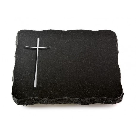 71 Grabplatte Indisch Black (Alu Kreuz 2)
