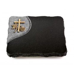 88 Grabplatte Folio/Indisch Black (Bronze Kreuz 1)