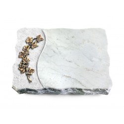167 Grabplatte Wave/Marmor (Bronze Efeu)