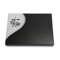 85 Grabtafel Folio/Indisch Black (Alu Kreuz 1)