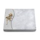 169 Grabtafel Wave/Marmor (Bronze Rose 2)